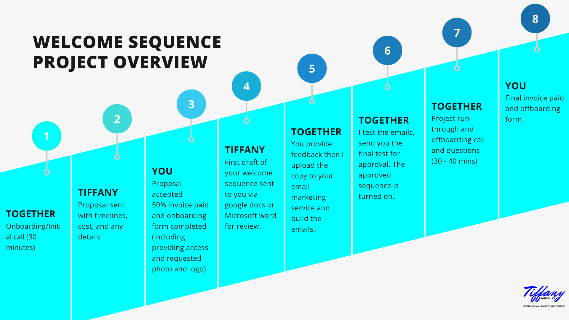 Welcome email setup process